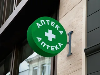 Круглая аптечная панель на кронштейне